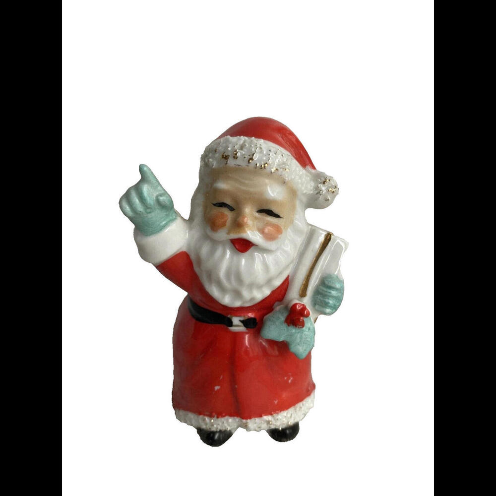 Vintage JAPAN Salt Pepper Shaker Christmas Santa Claus Mid-Century Decor